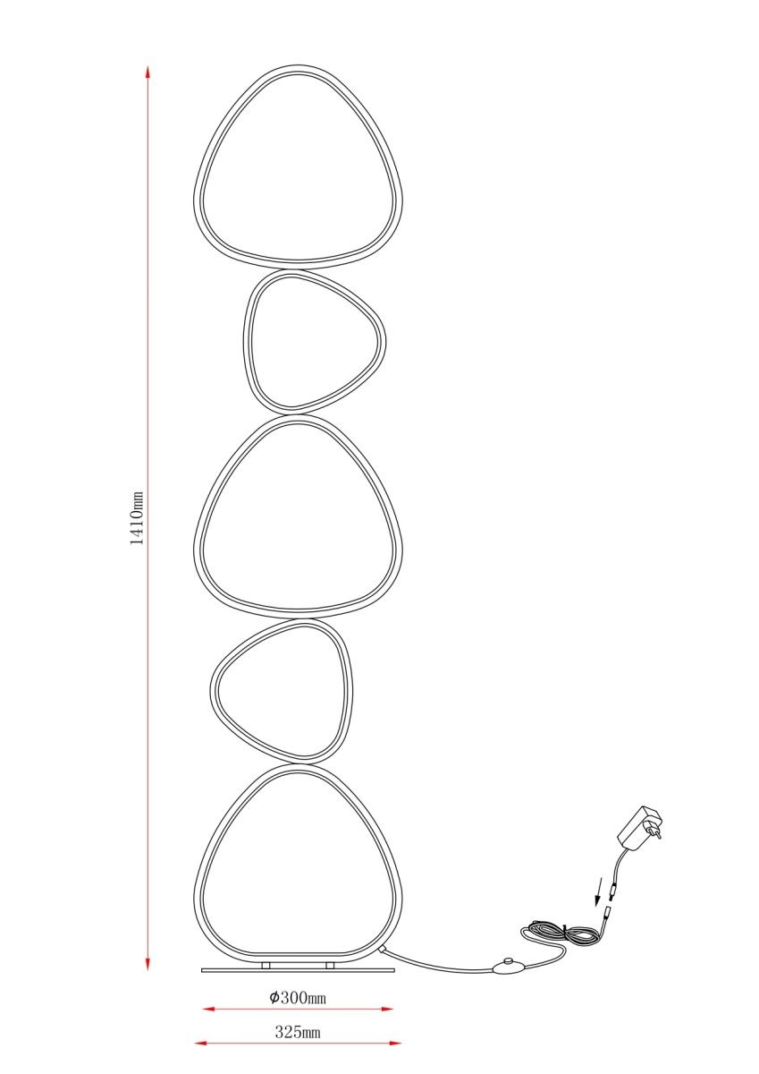 Lampa podłogowa HURON 2023519F-BE