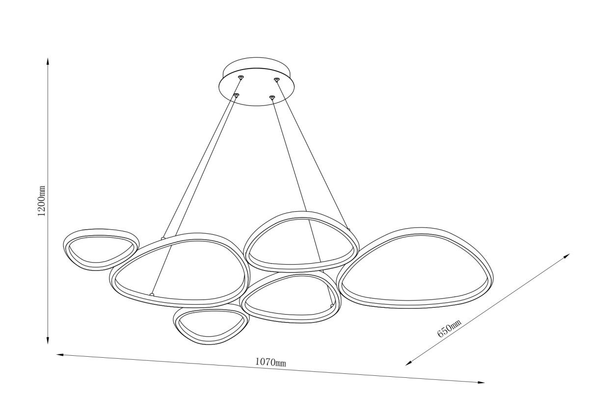 Lampa wisząca HURON 2023519P6-BE