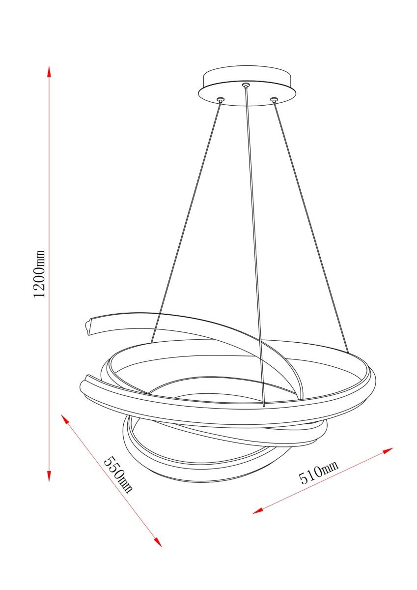Lampa wisząca VECINO 250051P-BE
