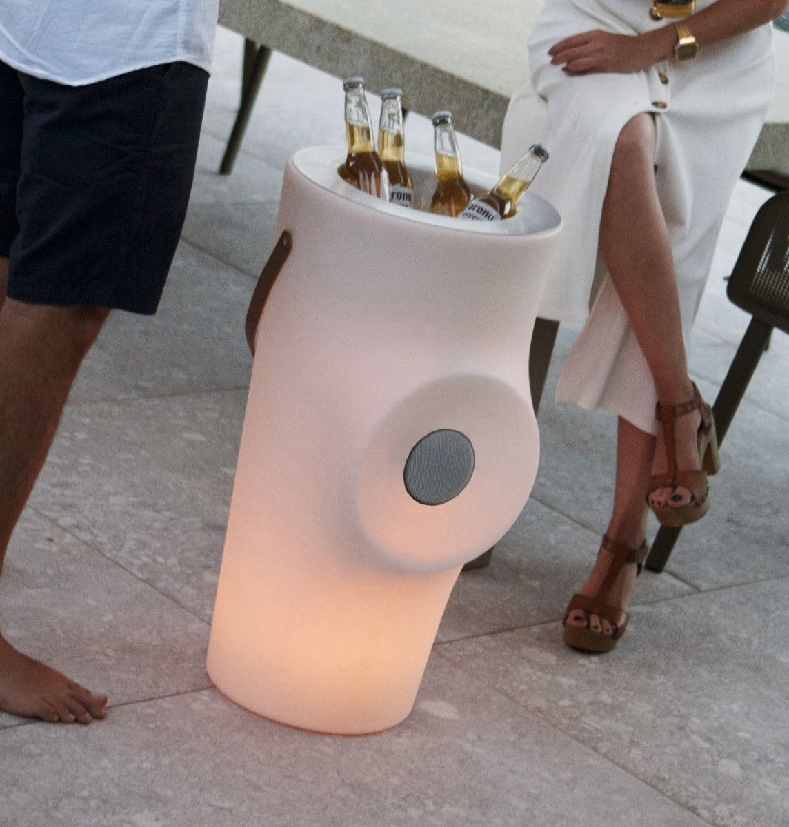 Cooler solarny LED RGB WOODY PLAY IP65 3262