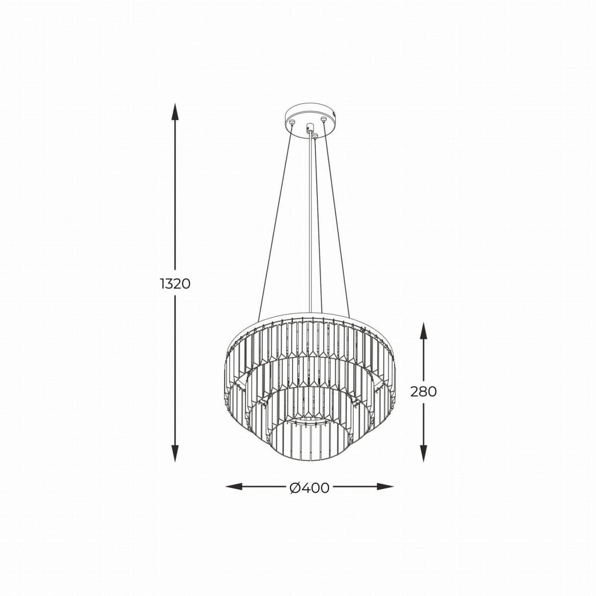 Lampa wisząca TIFANNY P17127-4-1GD
