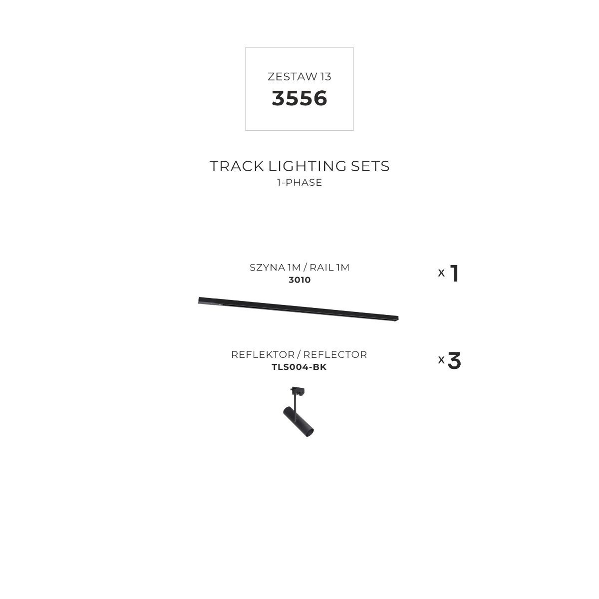 3556 Zestaw 12 szynoprzewody BLACK jednoobwodowy