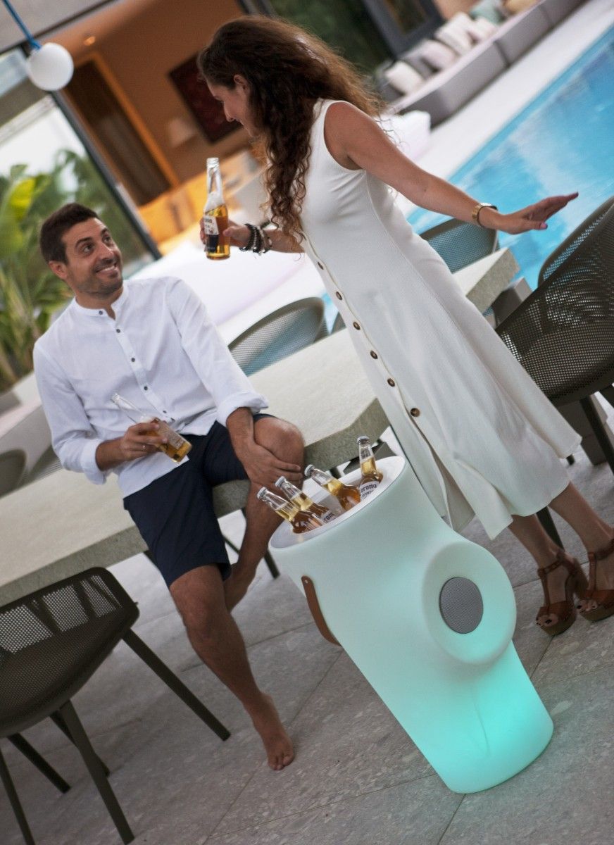 Cooler solarny LED RGB WOODY PLAY IP65 3262