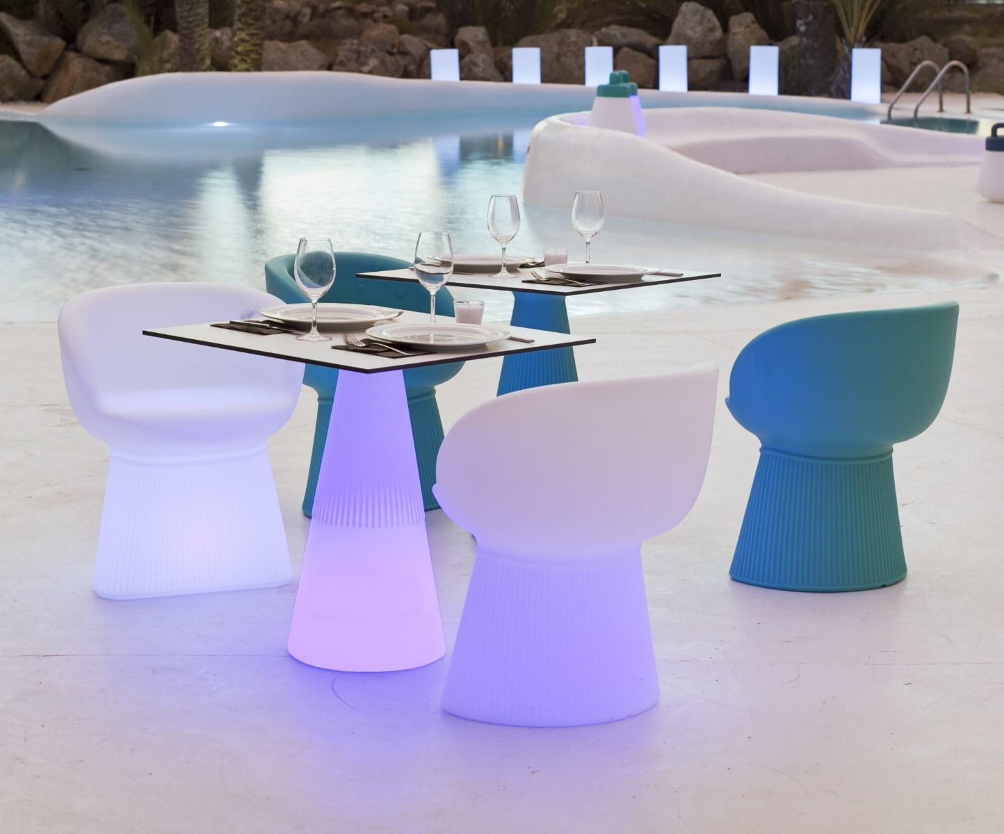 Krzesło solarne LED RGB MALLORCA IP65 3246