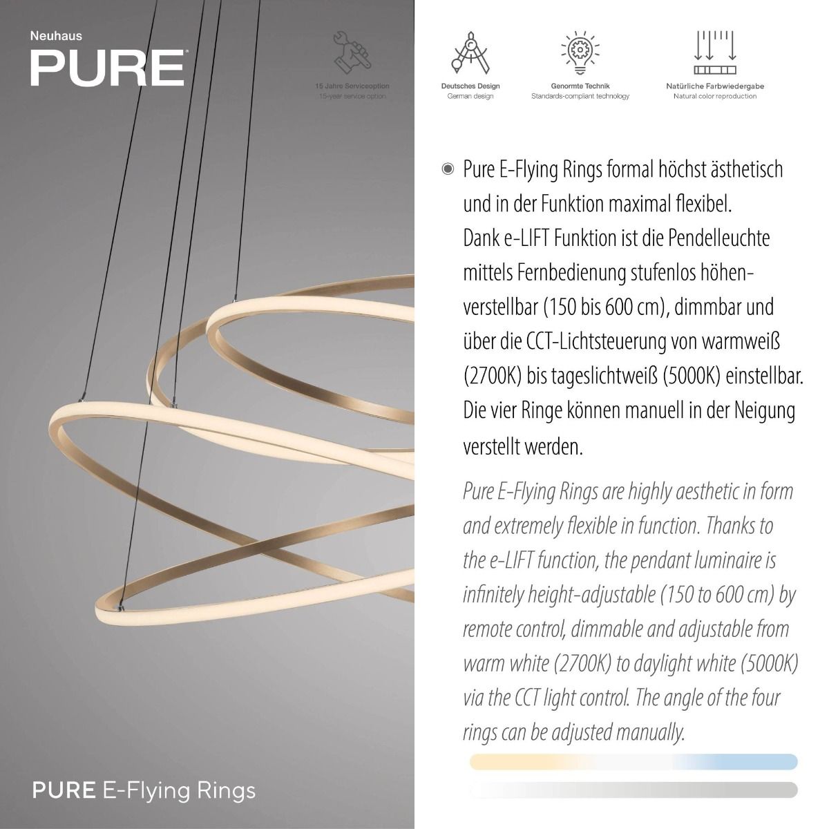 Lampa wisząca PURE E-FLYING RINGS 2566-97
