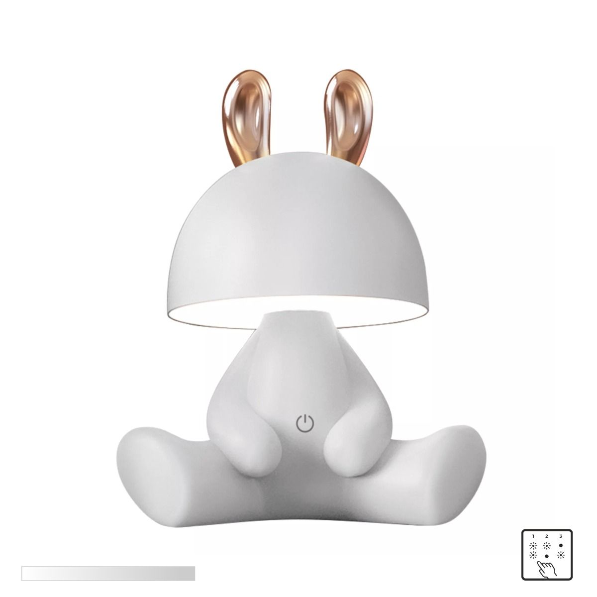KDR-6301-WH LAMPA STOŁOWA KRÓLICZEK/BUNNY BIAŁA/WHITE 