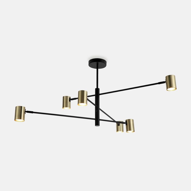 Lampa sufitowa PEDRO PEN4104-6GD+BK