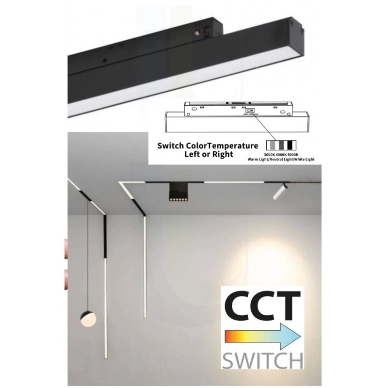 Magnetyczna oprawa liniowa LED SAGA 60cm 3CCT micro-switch 11009